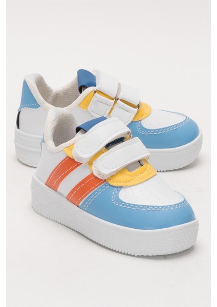 Çocuk Sneaker Spor Ayakkabı Mavi - Turuncu fiyatları