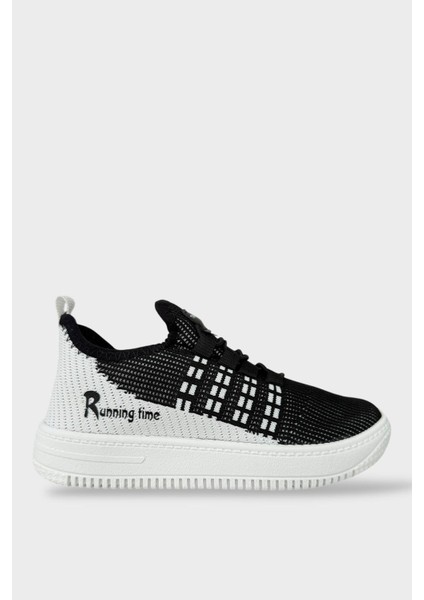 Çocuk Triko Akıllı Bağcık Aqua Spor Ayakkabı SİYAH