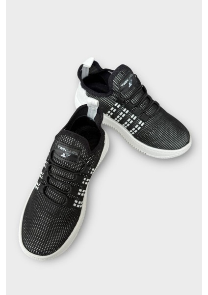 Çocuk Triko Akıllı Bağcık Aqua Spor Ayakkabı SİYAH modelleri