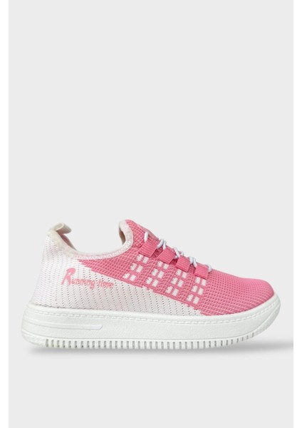 Çocuk Triko Akıllı Bağcık Aqua Spor Ayakkabı PEMBE