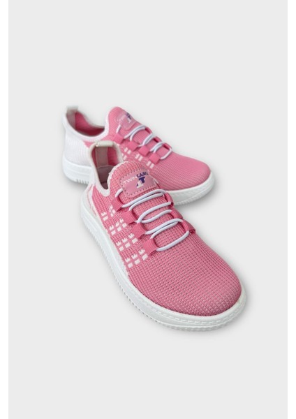 Çocuk Triko Akıllı Bağcık Aqua Spor Ayakkabı PEMBE fiyatları