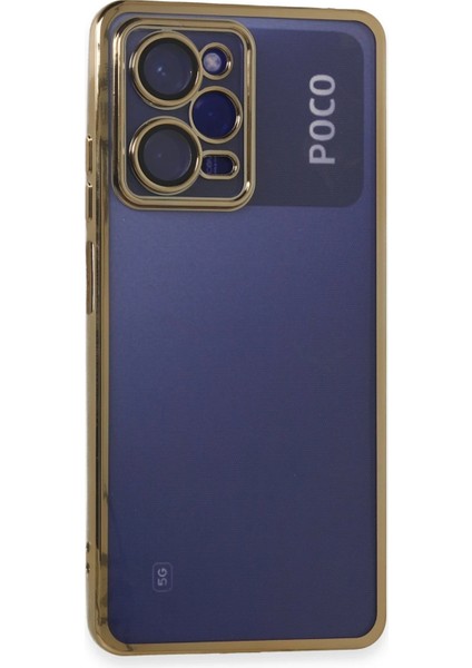 Xiaomi Poco X5 Pro 5g Kılıf Razer Lensli Silikon - Gold Ferrg