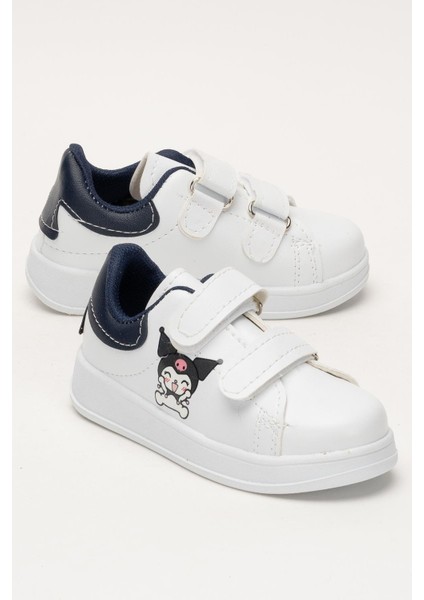 Çocuk Kuromi Baskılı Cırtlı Unisex Spor Ayakkabı BEYAZ - LACİVERT fiyatları