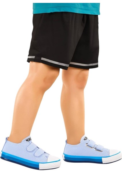 Çocuk Keten Kısa Convers Modeli Cırtlı Sneaker Spor Ayakkabı Pudra (26-30) fırsatları