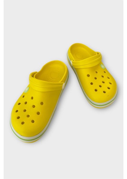 Çocuk Cross Terlik Bahçe Plaj Sahil Havuz Terliği SARI