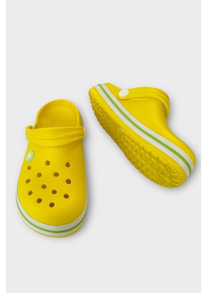 Çocuk Cross Terlik Bahçe Plaj Sahil Havuz Terliği SARI