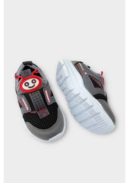 Çocuk Airfile Hafif Taban Kreş Ev Okul Bebe Spor Ayakkabısı SİYAH - FÜME fırsatları