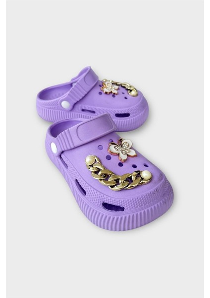 Çocuk Taşlı Cross Terlik Bahçe Plaj Sahil Havuz Terliği Yeşil fiyatları