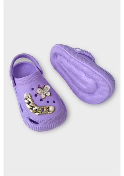 Çocuk Taşlı Cross Terlik Bahçe Plaj Sahil Havuz Terliği Yeşil fırsatları