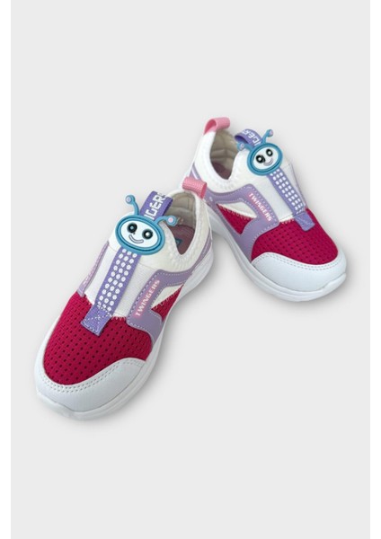 Çocuk Airfile Hafif Taban Kreş Ev Okul Spor Ayakkabı BEYAZ - FUŞYA modelleri