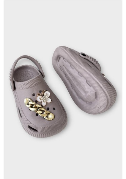 Çocuk Taşlı Cross Terlik Bahçe Plaj Sahil Havuz Terliği Yeşil fırsatları