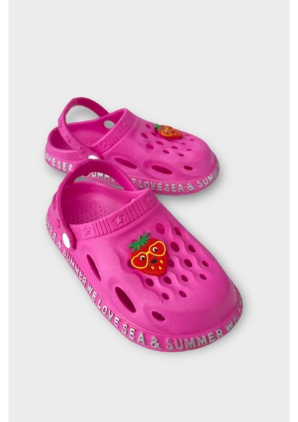 Aksesuarlı Kaymaz Taban Deniz Plaj Havuz Sandalet Çocuk Terlik Yeşil