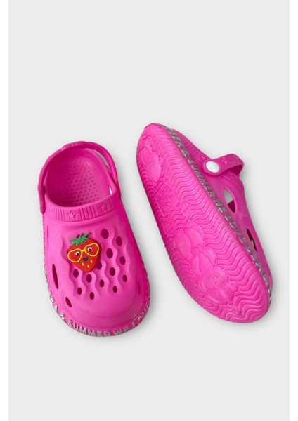 Aksesuarlı Kaymaz Taban Deniz Plaj Havuz Sandalet Çocuk Terlik Yeşil