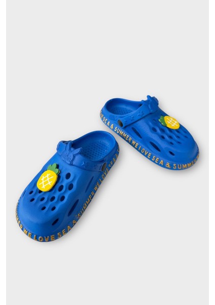 Aksesuarlı Kaymaz Taban Deniz Plaj Havuz Sandalet Çocuk Terlik Yeşil