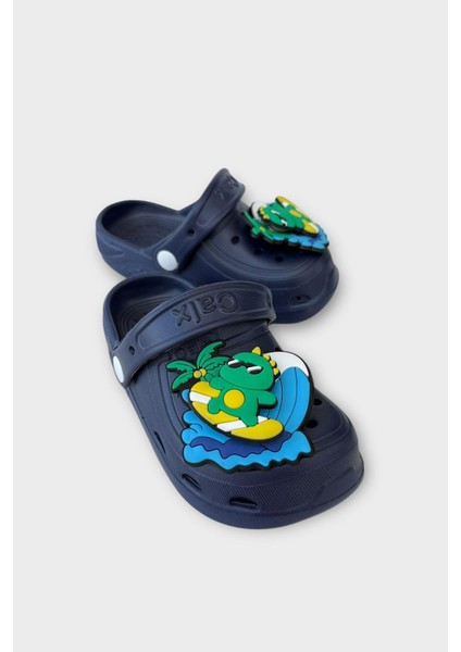 Çocuk Günlük Ortopedik Kaymaz Taban Figürlü Sandalet Terlik LACİVERT fiyatları
