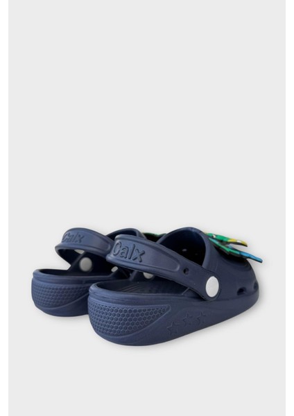 Çocuk Günlük Ortopedik Kaymaz Taban Figürlü Sandalet Terlik LACİVERT indirimleri