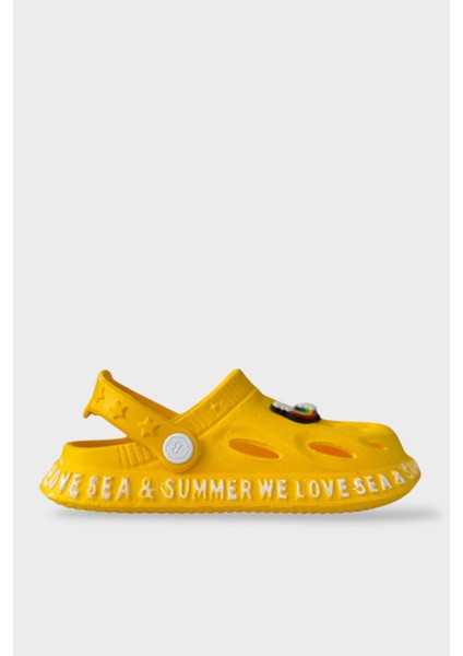 Aksesuarlı Kaymaz Taban Deniz Plaj Havuz Sandalet Çocuk Terlik Yeşil