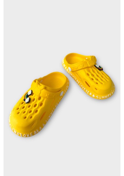 Aksesuarlı Kaymaz Taban Deniz Plaj Havuz Sandalet Çocuk Terlik Yeşil