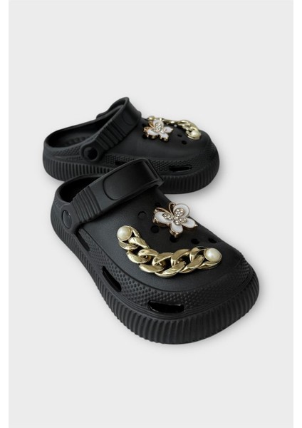 Çocuk Taşlı Cross Terlik Bahçe Plaj Sahil Havuz Terliği Yeşil fiyatları