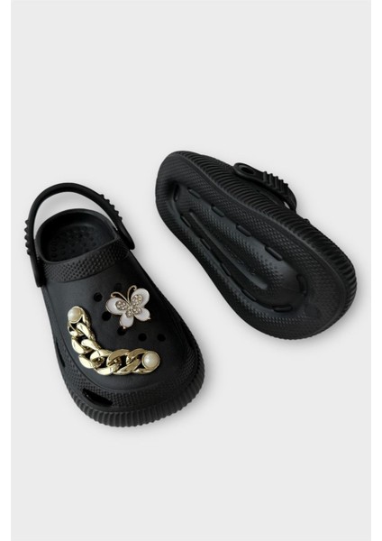 Çocuk Taşlı Cross Terlik Bahçe Plaj Sahil Havuz Terliği Yeşil fırsatları