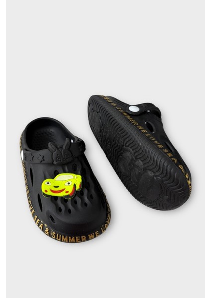 Aksesuarlı Kaymaz Taban Deniz Plaj Havuz Sandalet Çocuk Terlik Yeşil