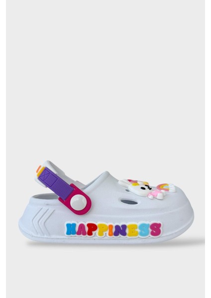 Çocuk Günlük Ortopedik Kaymaz Taban Figürlü Sandalet Terlik GRİ