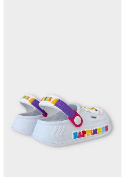 Çocuk Günlük Ortopedik Kaymaz Taban Figürlü Sandalet Terlik GRİ