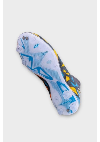 Çocuk Çoraplı Krampon Futbol Ayakkabısı FÜME - MAVİ indirimleri