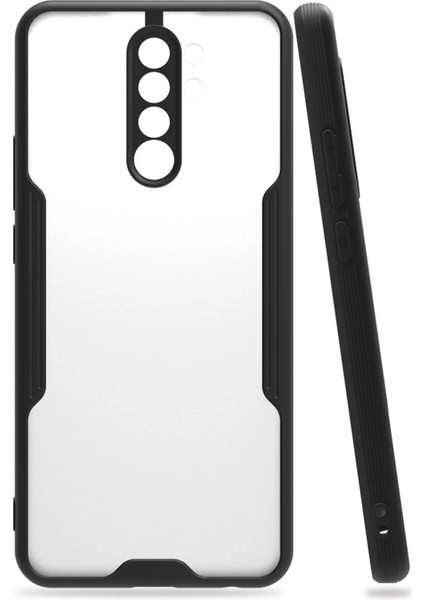Xiaomi Redmi 9 Kılıf Platin Silikon - Siyah Ferrg