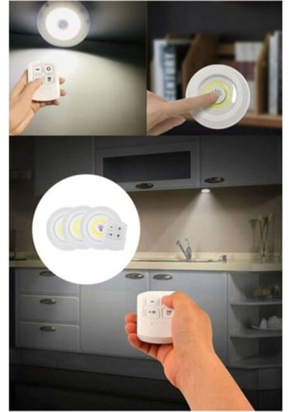 3'lü LED Lamba Set Uzaktan Kumandalı LED Lamba