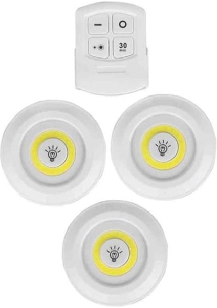 3'lü LED Lamba Set Uzaktan Kumandalı LED Lamba