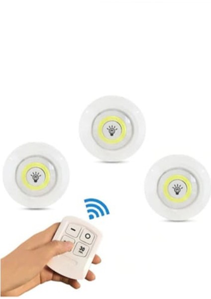 3'lü LED Lamba Set Uzaktan Kumandalı LED Lamba