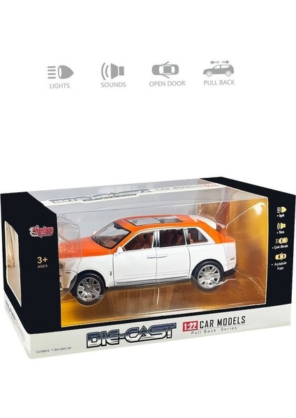 HCL806 Çek Bırak 1:22 Sesli ve Işıklı Metal Araba