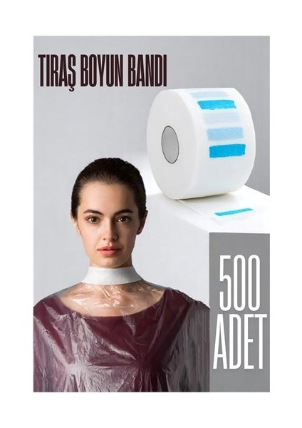 Kuaför Tıraş Boyun Bandı - Berber Boyun Bandı Tek Kullanımlık Boyun Bandı 500 Adet