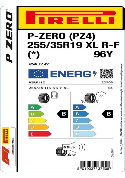 255/35 R19 96Y Xl P-Zero L.s. Rft * Oto Yaz Lastiği (Üretim Yılı:2025) fiyatları