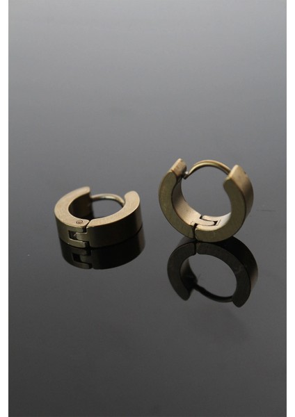 316L Çelik Gold Renk Halka Model Çift Küpe - TJ-EKP252