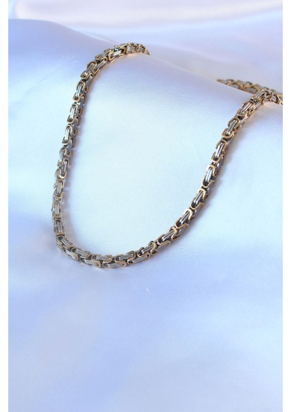 316L Çelik Mix Renk Kral Zincir Model Erkek Kolye - TJ-ERK1321 fiyatları