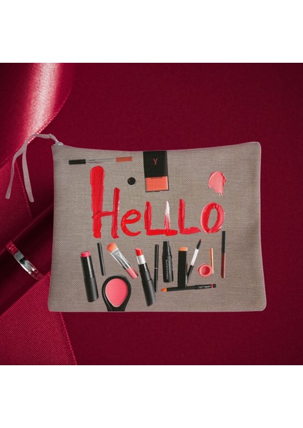 Glamsphere Kozmetik Organizer Isminizin Yazdığı Keten Makyaj Çantası fiyatları