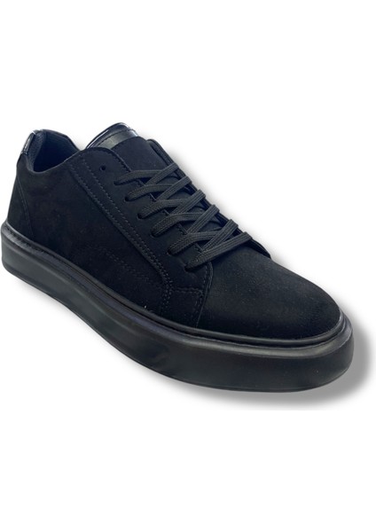 Süet Erkek Sneaker Günlük Kullanım Siyah Ayakkabı