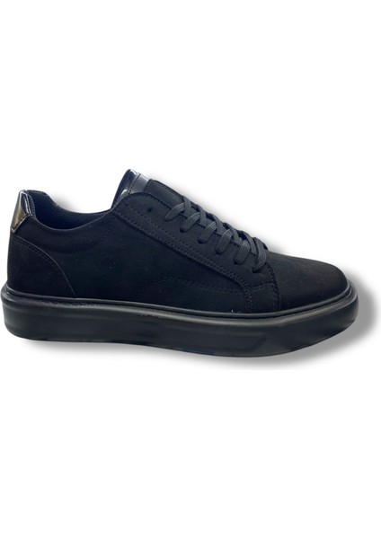 Süet Erkek Sneaker Günlük Kullanım Siyah Ayakkabı