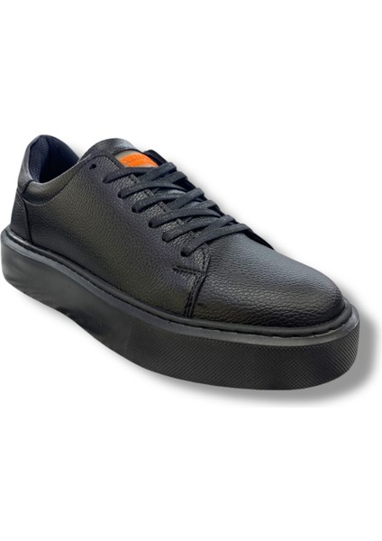 Royal Günlük Kullanım Siyah Cilt Sneaker Erkek Ayakkabı