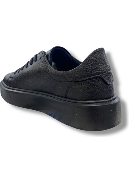 Royal Günlük Kullanım Siyah Cilt Sneaker Erkek Ayakkabı