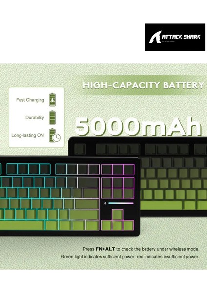 M87 White Switch Mekanik Rgb Rapid Trigger E-Sports Profesyonel Gaming Oyuncu Klavye Attack Shark modelleri
