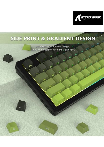 M87 White Switch Mekanik Rgb Rapid Trigger E-Sports Profesyonel Gaming Oyuncu Klavye Attack Shark indirimleri