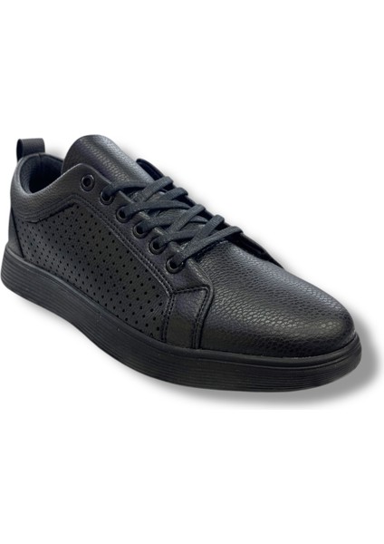 Erkek Günlük Kullanım Ayakkabı Siyah Cilt Sneaker