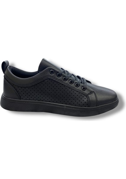 Erkek Günlük Kullanım Ayakkabı Siyah Cilt Sneaker