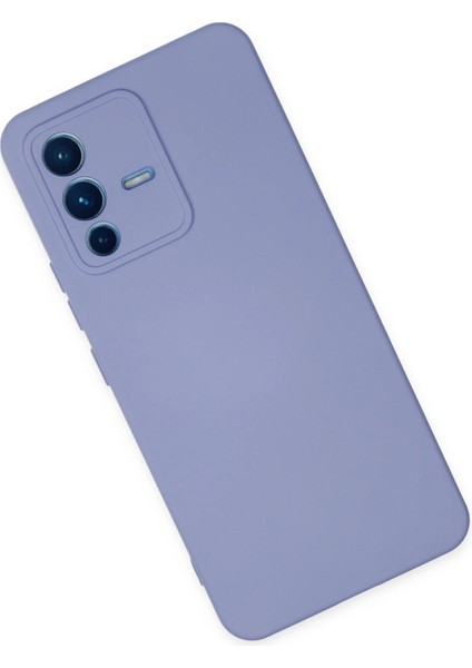 Vivo V23 5g Kılıf Nano Içi Kadife Silikon - Lila Ferrg