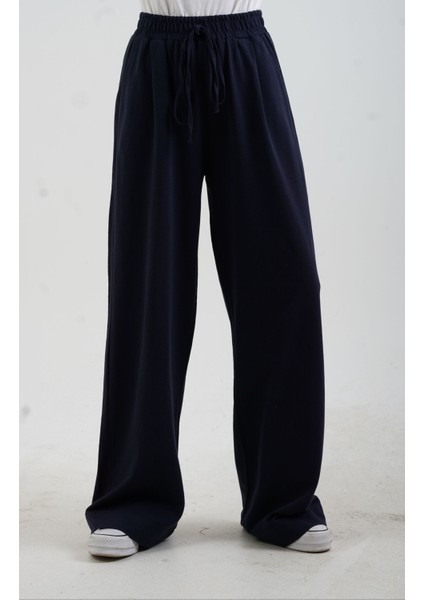 Lacivert Premium Pike Bol Paça Pantolon modelleri