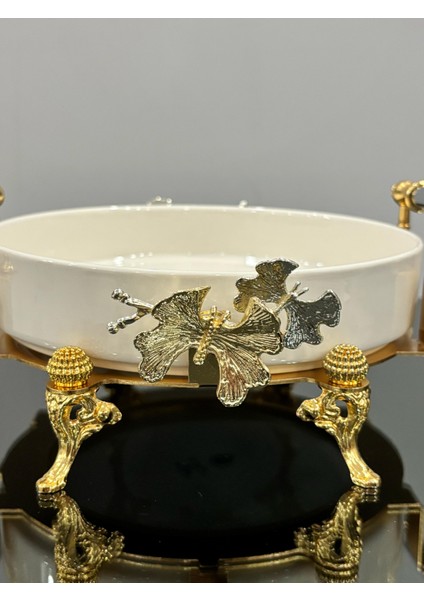 Kelebekli Yuvarlak Fırın Porselen Sunum Tabağı & Özel Lazer Kesimli fırsatları