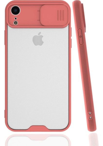 Apple iPhone Xr Kılıf Platin Kamera Koruma Silikon - Pembe Ferrg